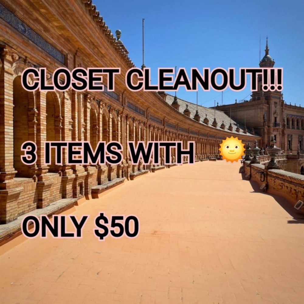 CLOSET CLEAN OUT  3 Items with 🌞 for $50